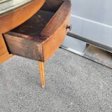 High table old hot water bottle Louis XVI style with marble top