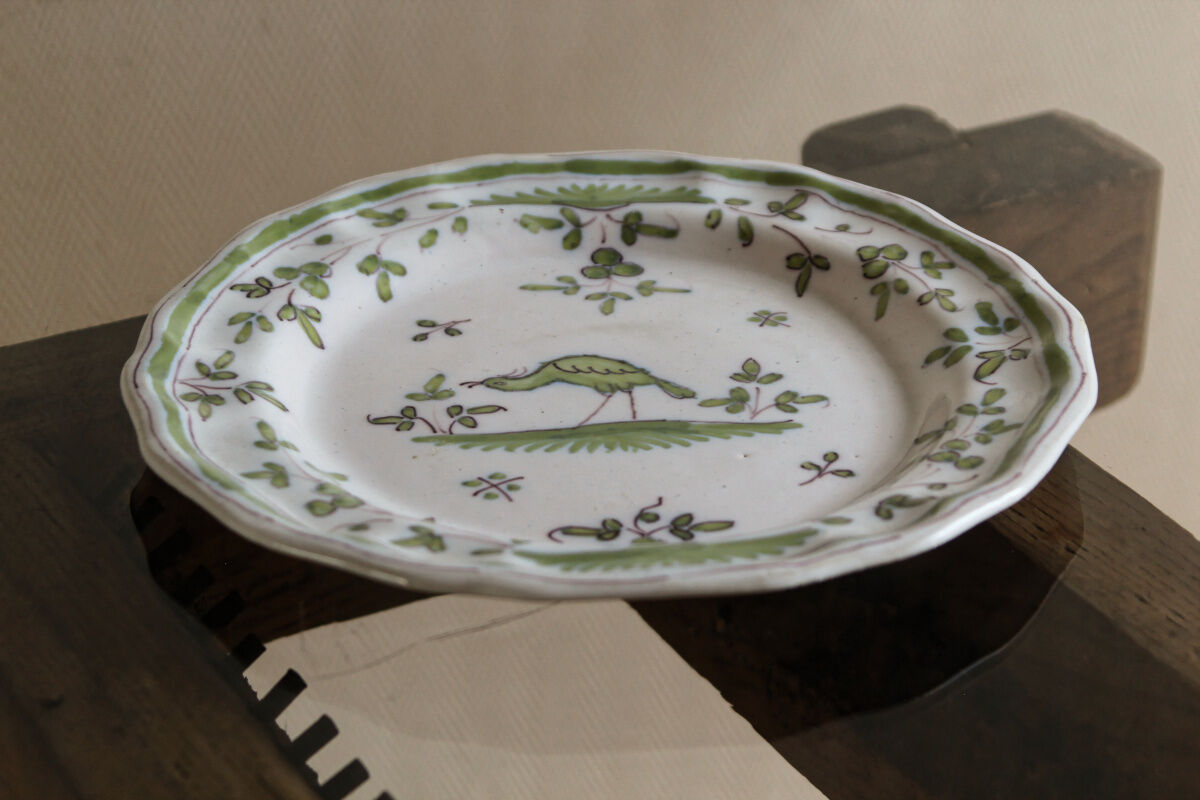 Earthenware plate from Moustiers, 18th century