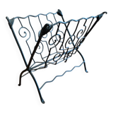Art Deco wrought iron magazine rack circa 1940