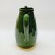 Pottery pitcher carafe terracotta green glazed ceramic