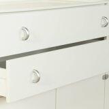 Interlübke vintage cabinet with metal hinges and minimalist handles