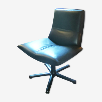 Black leather office chair