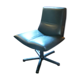 Black leather office chair