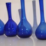 Set of 4 Scandinavian glass vases 1970