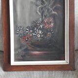 Tableau ancien à l'huile représentant une nature morte