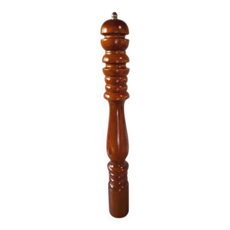 Large vintage turned wooden pepper mill