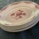 6 Flat plates Fenal Badonviller Liserons pattern