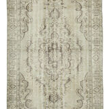 Tapis beige turc unique noué à la main 186 cm x 293 cm