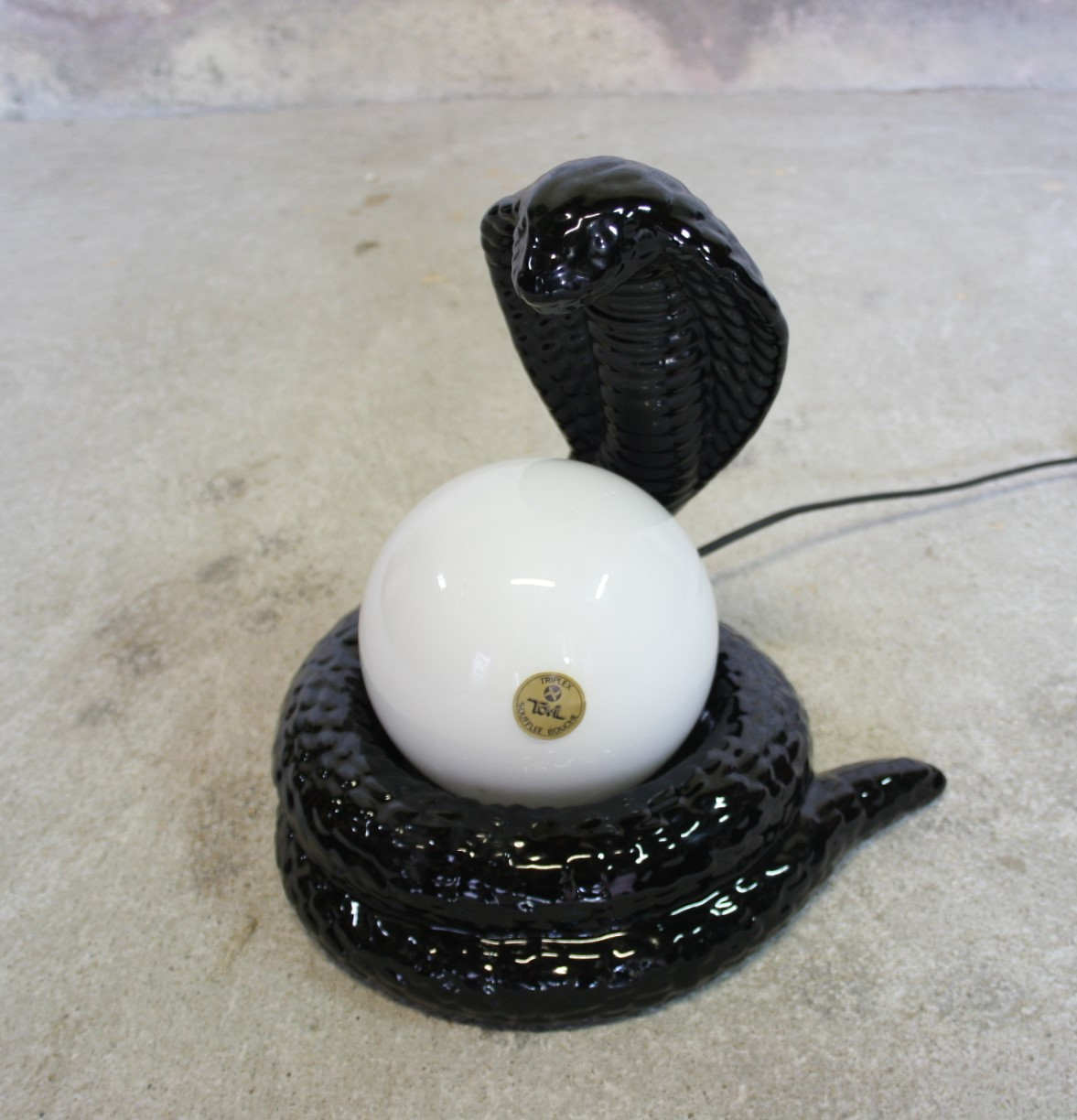 Vintage cobra snake lamp