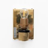 Pair of Italian Murano Glass  Sconces with Gold Dust Inclusions and Brass