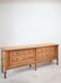 Guillerme and Chambron oak sideboard in light wood in a brutalist style.