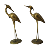 Pair of waders brass birds