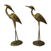 Pair of waders brass birds