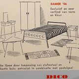 Set of 2 bedroom chairs and sidetabe by Rob Parry for Dico, The Netherlands 1950's