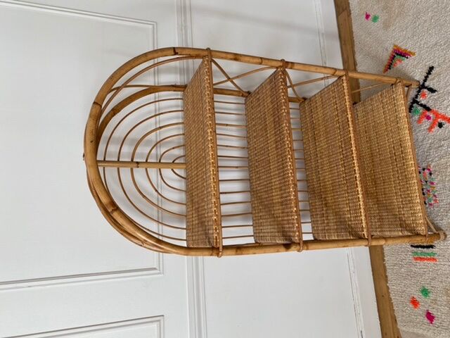 Vintage rattan shelf