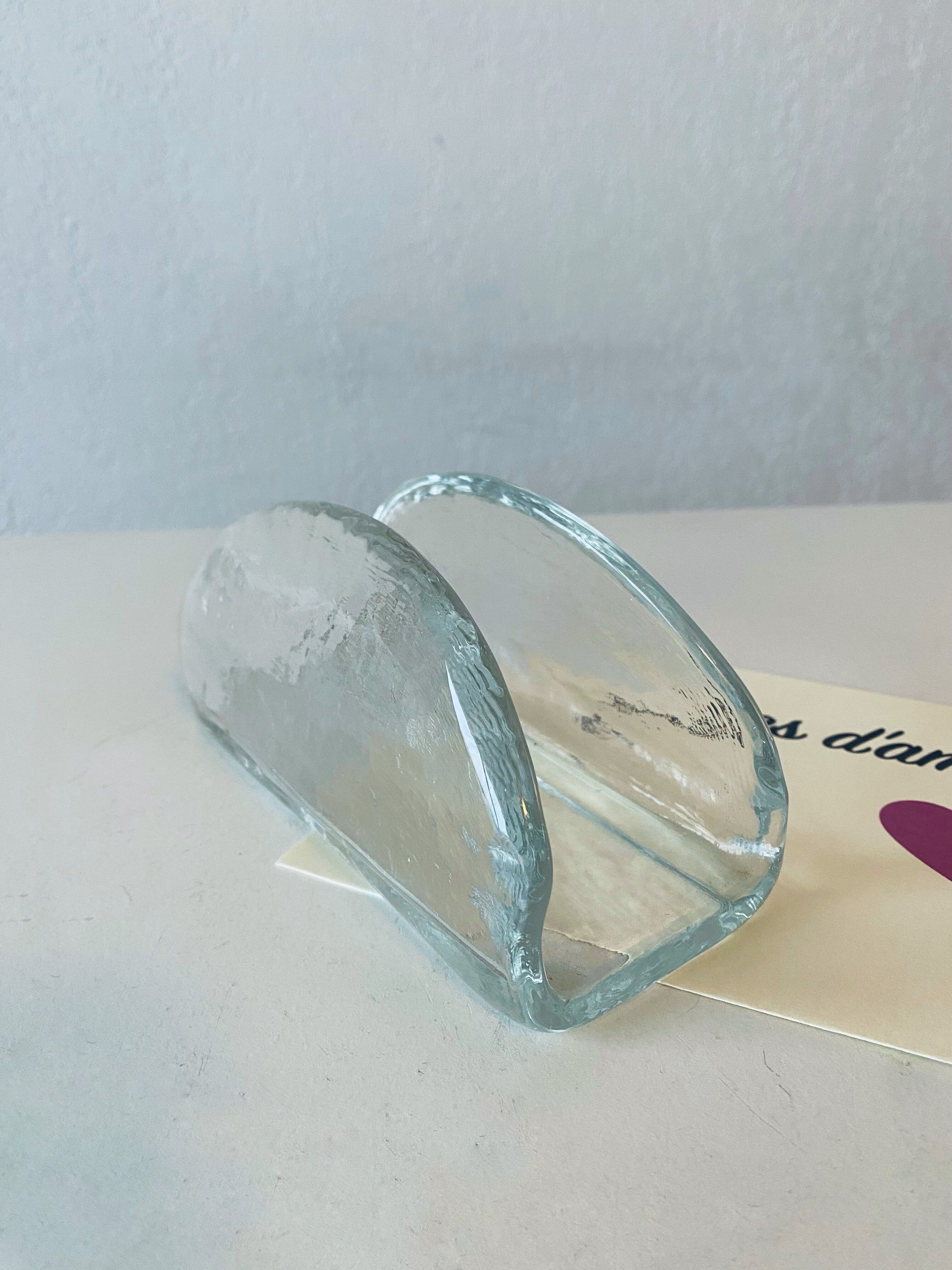 Glass letter holder