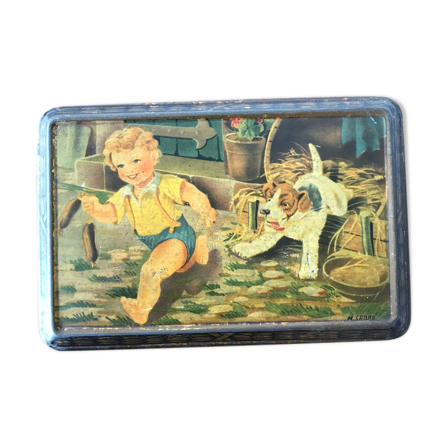 Antique metal box