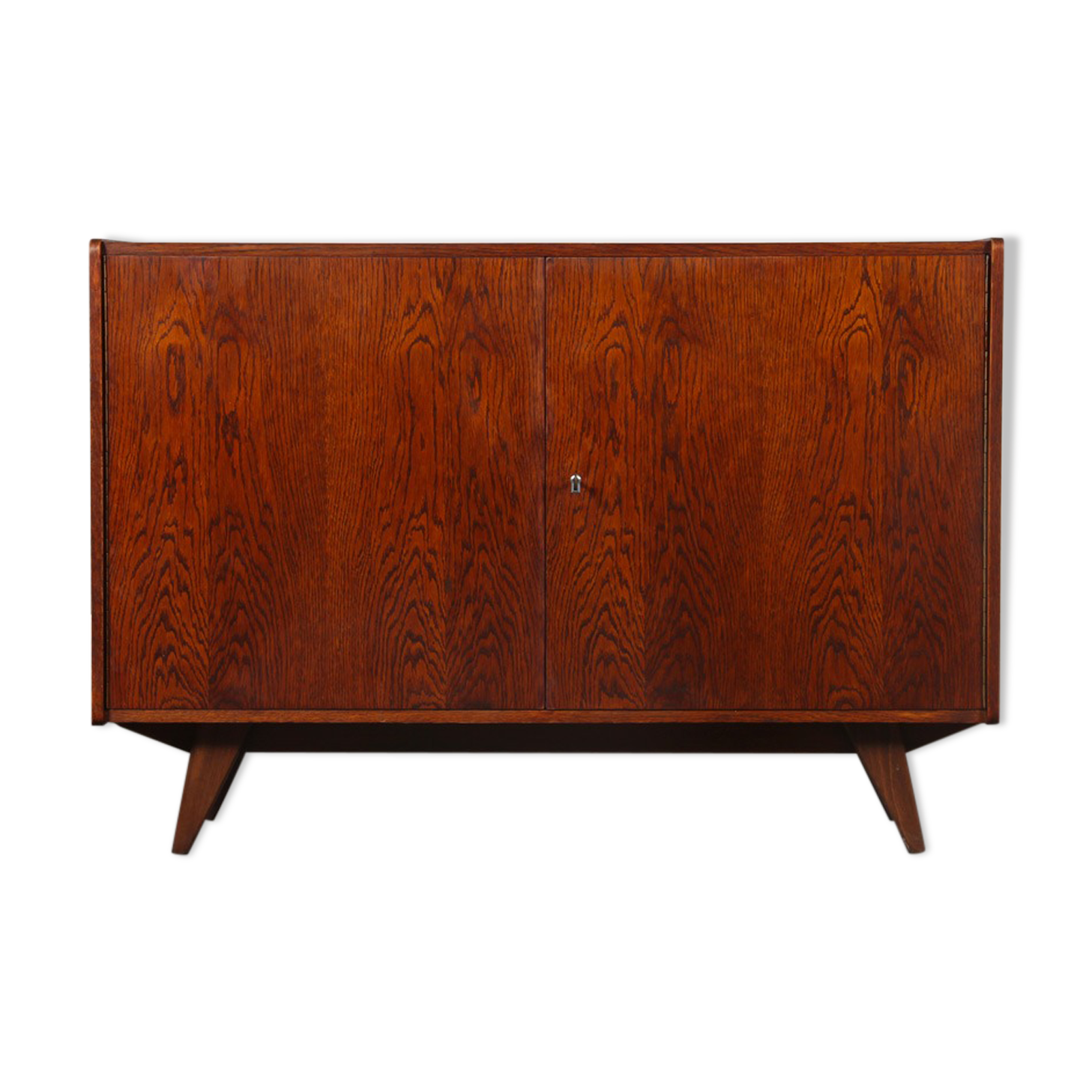 Vintage dark oak chest of drawers by Jiri Jiroutek, model U-450, 1960