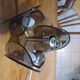 Vintage Chandelier Veca, Chrome and Smoked Glass