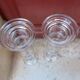 Pair of large glass candlesticks