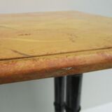 Wooden side table painted in faux marble