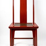 Set of 1 table + 6 antique Chinese chairs.