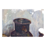 Original Swedish oil on panel "Still Life" vintage and framed.