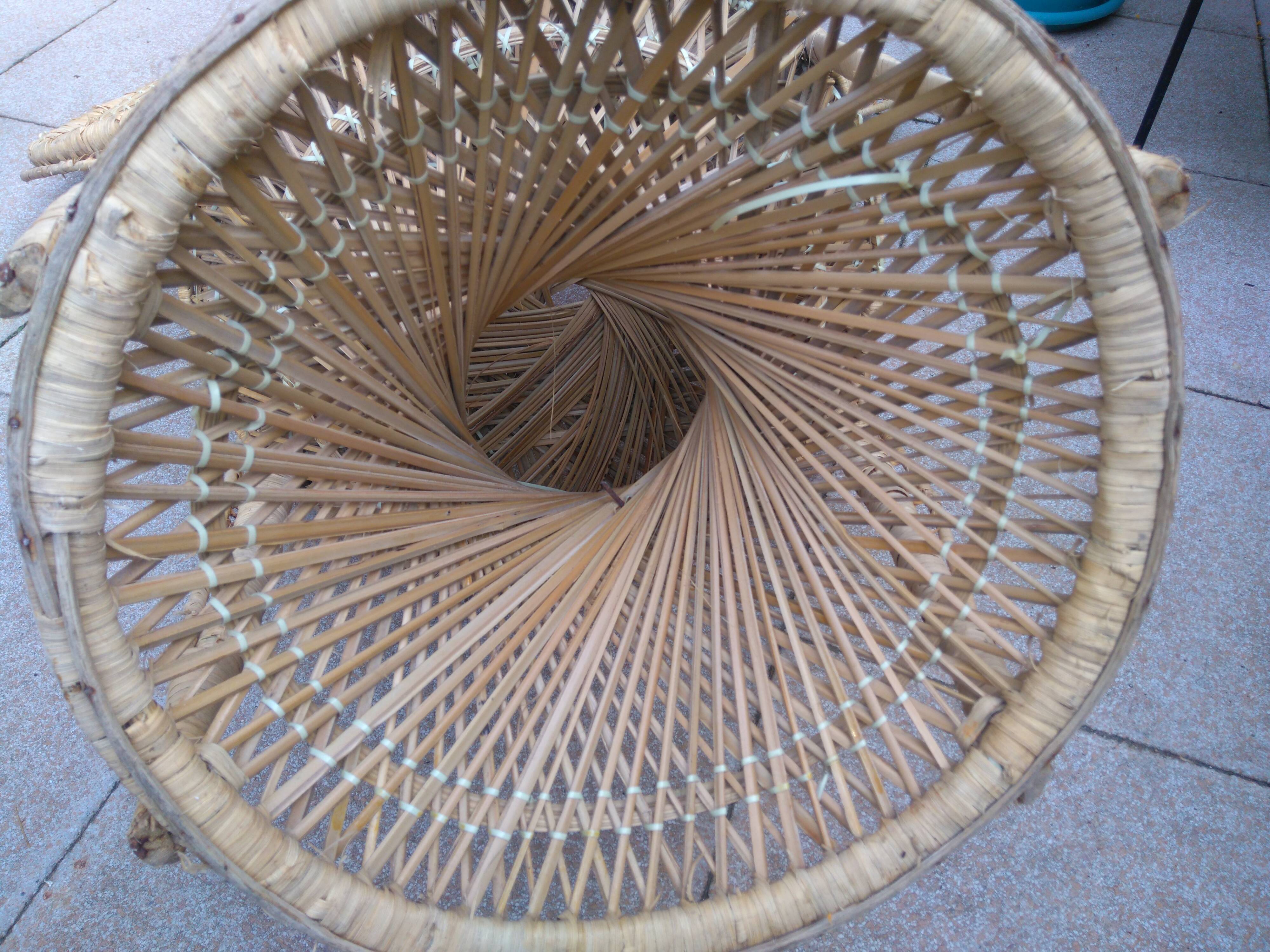 Pair of Emmanuelle rattan armchairs