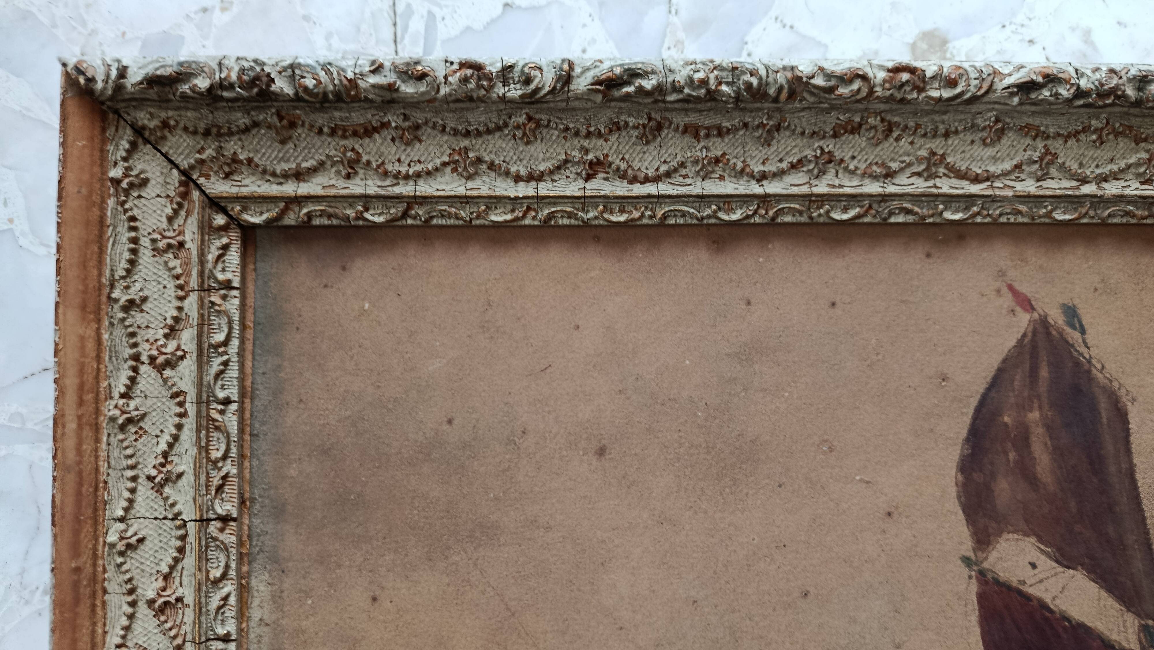 Marine watercolor 1890 by thomas bush hardy, sailing boats near the coast