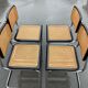 Set of 4 vintage chairs model Cesca B32 in black and chrome