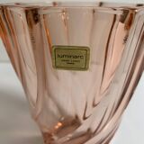 Vase verre rose