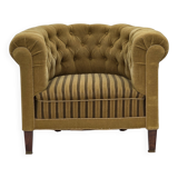 1950s, Danish relax chair, green furniture wool, ash wood.