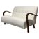 1940s Sofa in Wood and Boucle Fabric, Italian Production