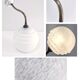 Art deco wall light clichy glass white brass porcelain