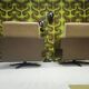 "1970 swivel armchair pair"