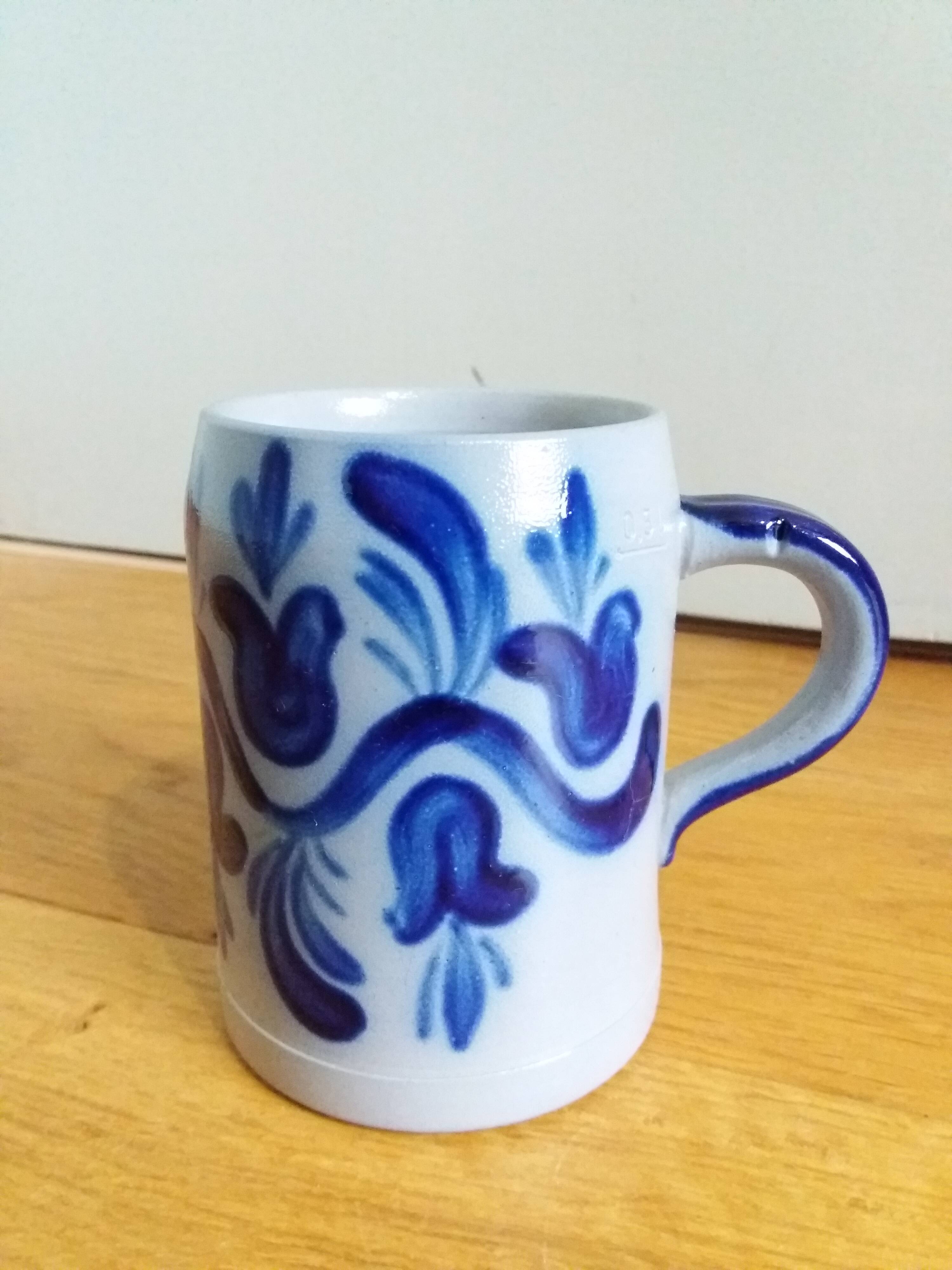 Mug cup stoneware with Alsace salt