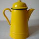 Old yellow enamelled coffee maker Made in Poland deco kitchen countryside farm