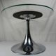 Table basse verre et chrome années 70