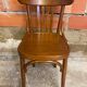 Antique bistro chair dark turned wood vintage