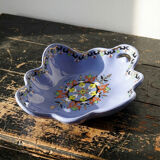 Vintage Chartres model faience and enamel pocket bowl from Longwy.