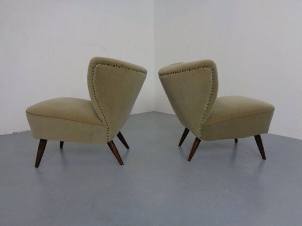 Set of German Organic Club Chairs, 1950s