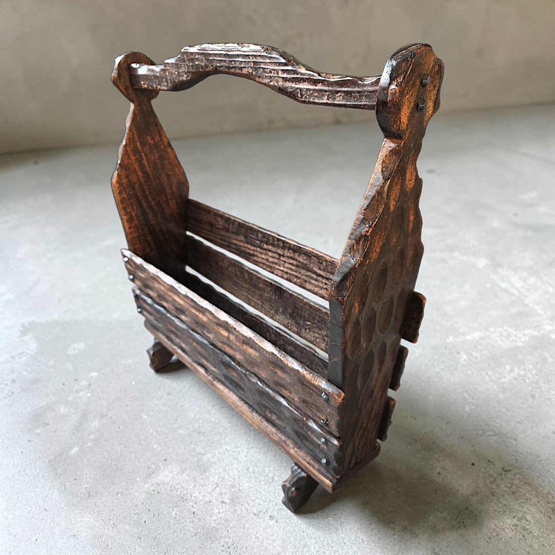 Brutalist magazine rack