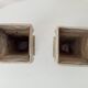 Pair of old art deco vases in enameled cast iron