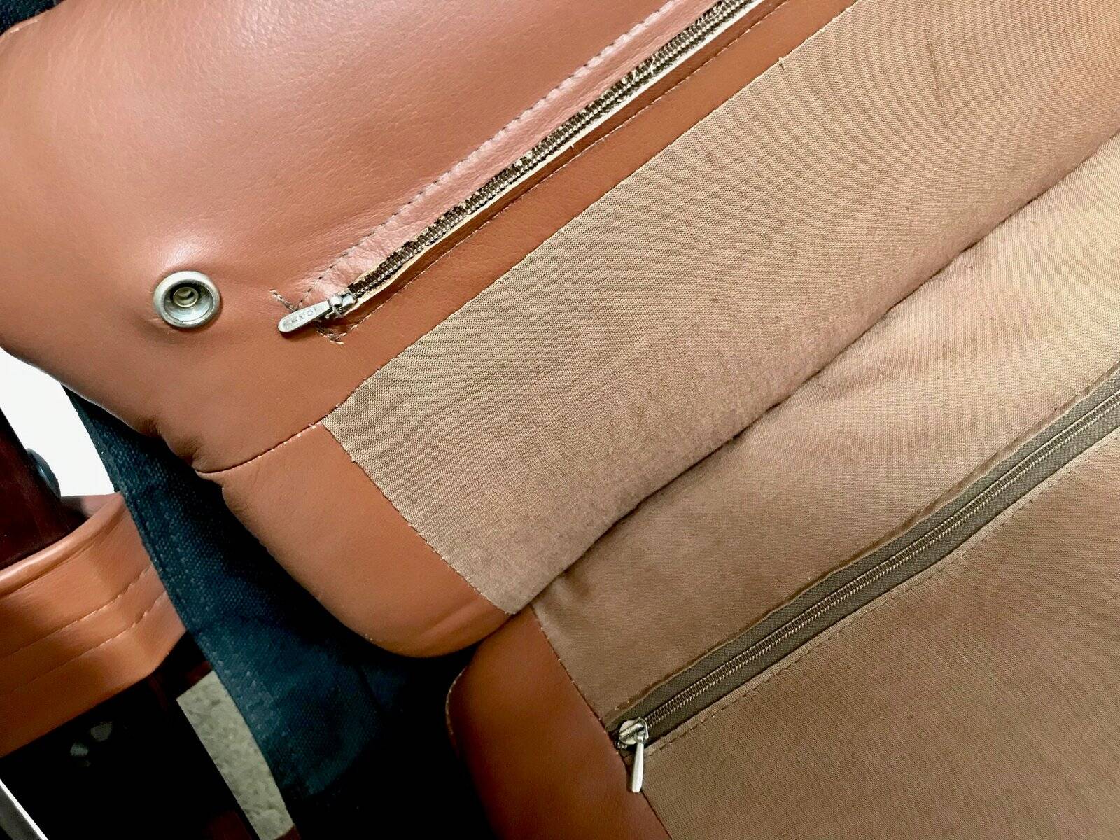 Scandinavian leather lounge chair by Elsa & Nordahl Solheim for Rybo Rykken, 1960s