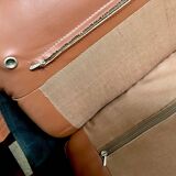 Scandinavian leather lounge chair by Elsa & Nordahl Solheim for Rybo Rykken, 1960s