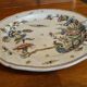 Large antique plate in Gien earthenware with Cornucopia pattern Ø 28 cm