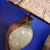 Large stoneware and wool lamp