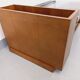 Rectangular vintage modernist coffee table with wooden niches, chrome.