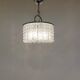 Mid century glass and chrome chandelier, 1960s