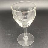Aperitif glasses with chiseled Flowers pattern